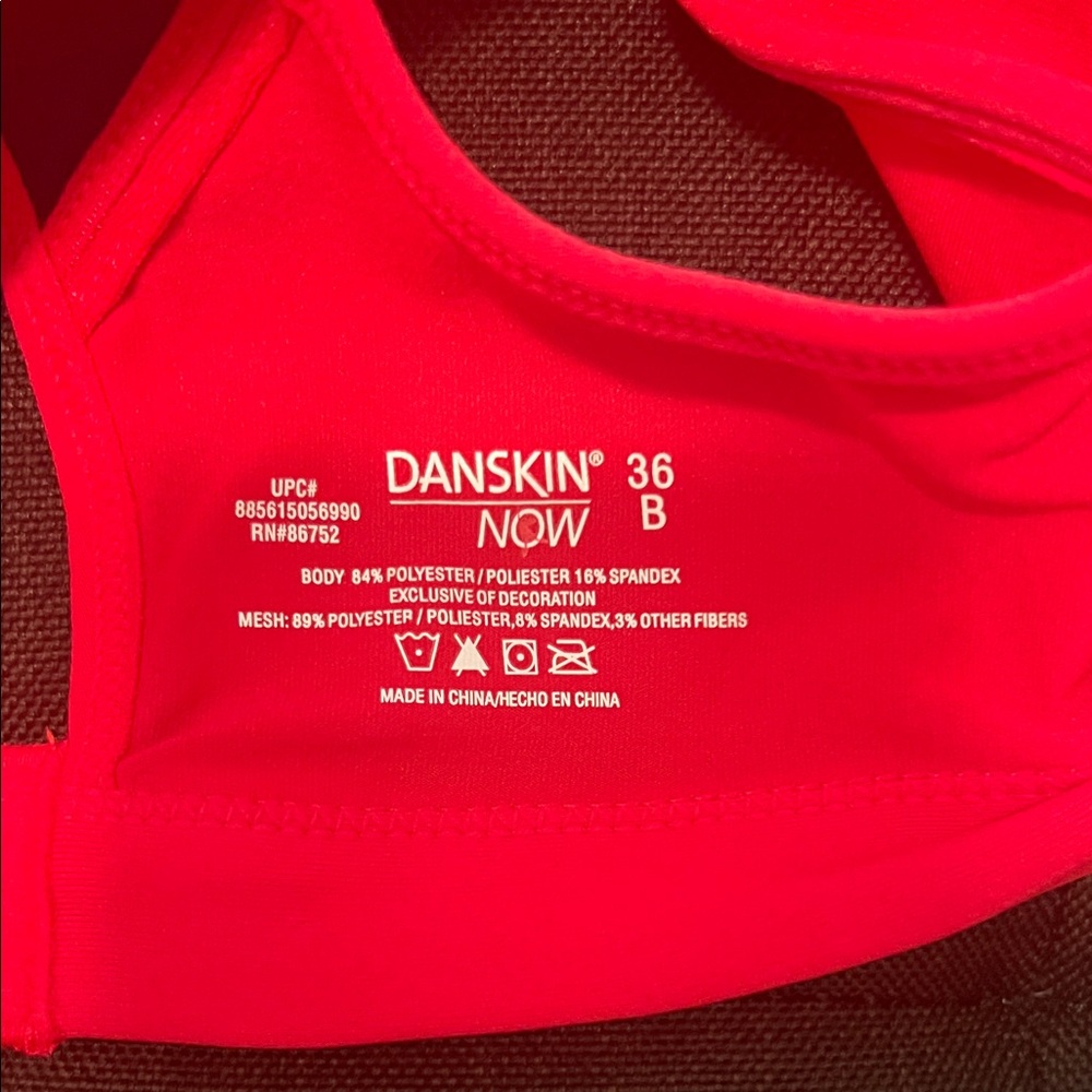 #1302=Women's Pink Sports Bra - Picture 4 of 10